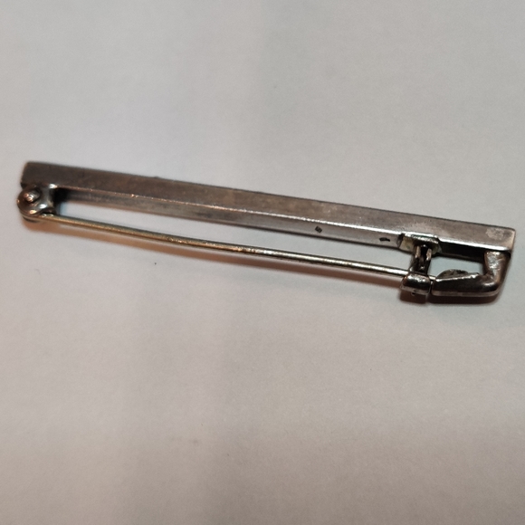 Antique Edwardian French Bar Pin Sterling Silver - Picture 8 of 14